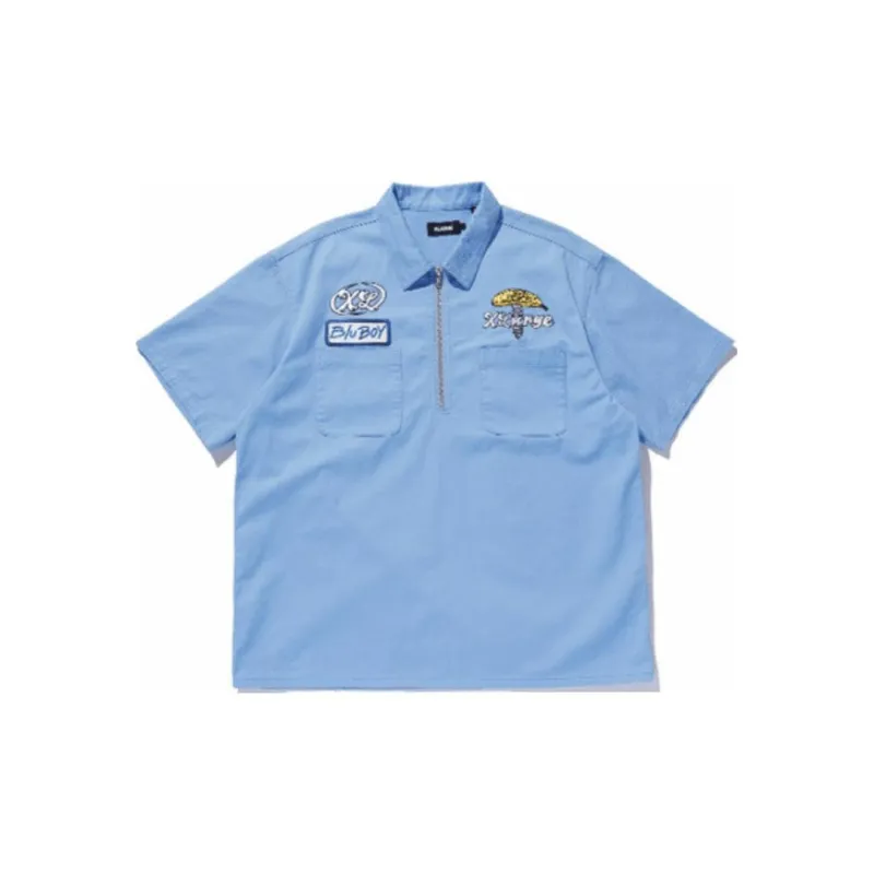 XLARGE Polo Shirts Unisex Light Blue-1
