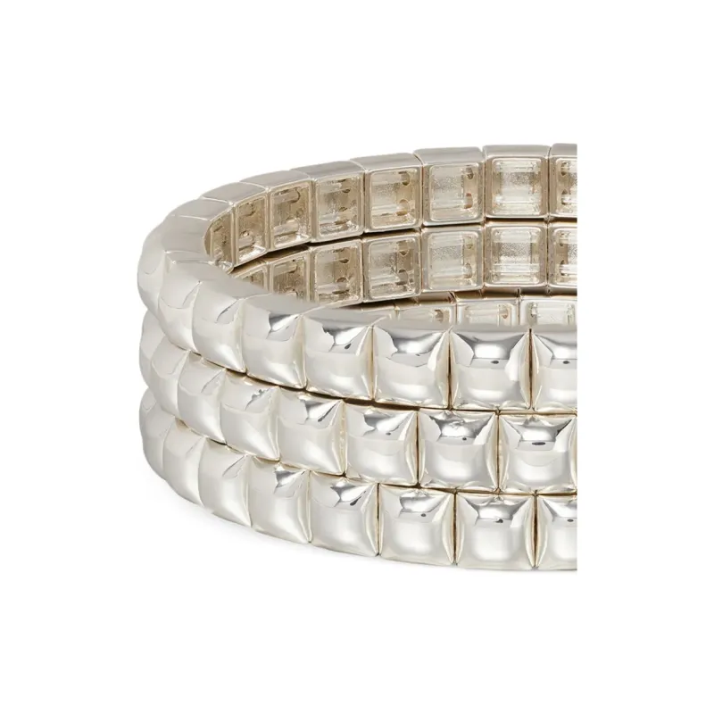 Roxanne Assoulin Mini Square Stud Bracelet Set Of Three-1