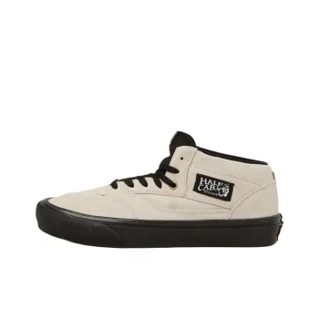 Vans Skate Half Anti Slip Wear Resistant Mid Top Skateboard Shoes Unisex Beige