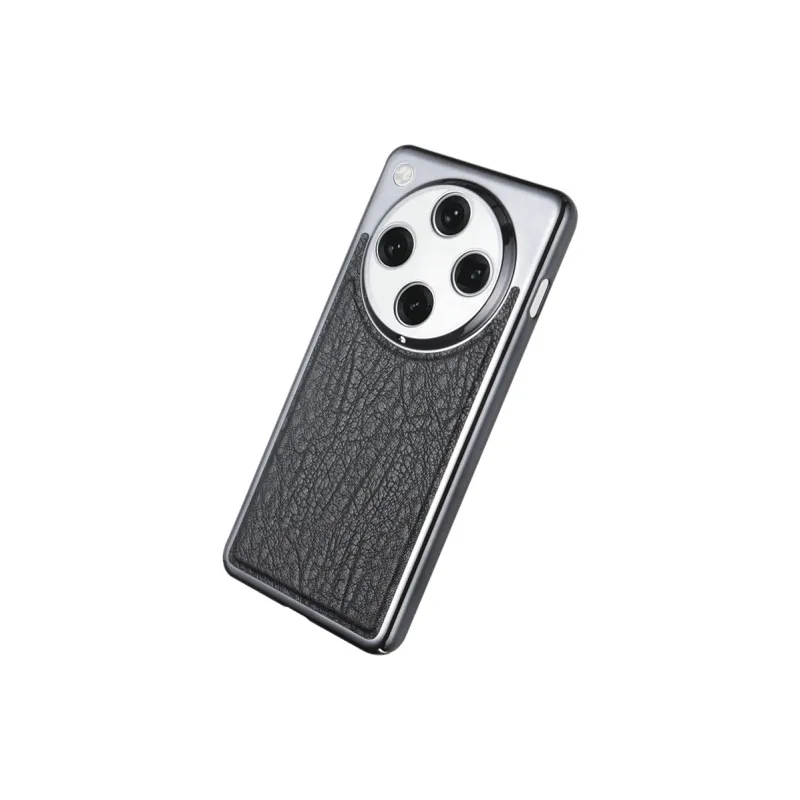 Povatine Genuine Leather Material Classic Nostalgic Tricolor Phone Cases Compatibility With OPPO Find X8/Find X8 Pro-7