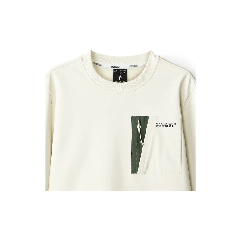 Skechers Sports Life Collection Sweatshirt Unisex Cream Beige White-4
