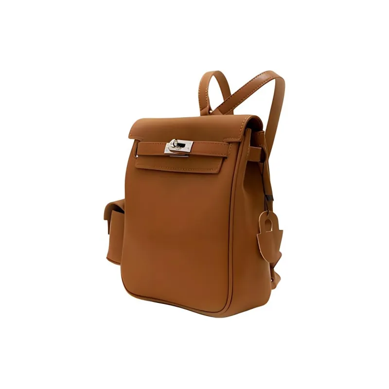BEMIX PETS Cow Leather Backpack Women's Brown-1
