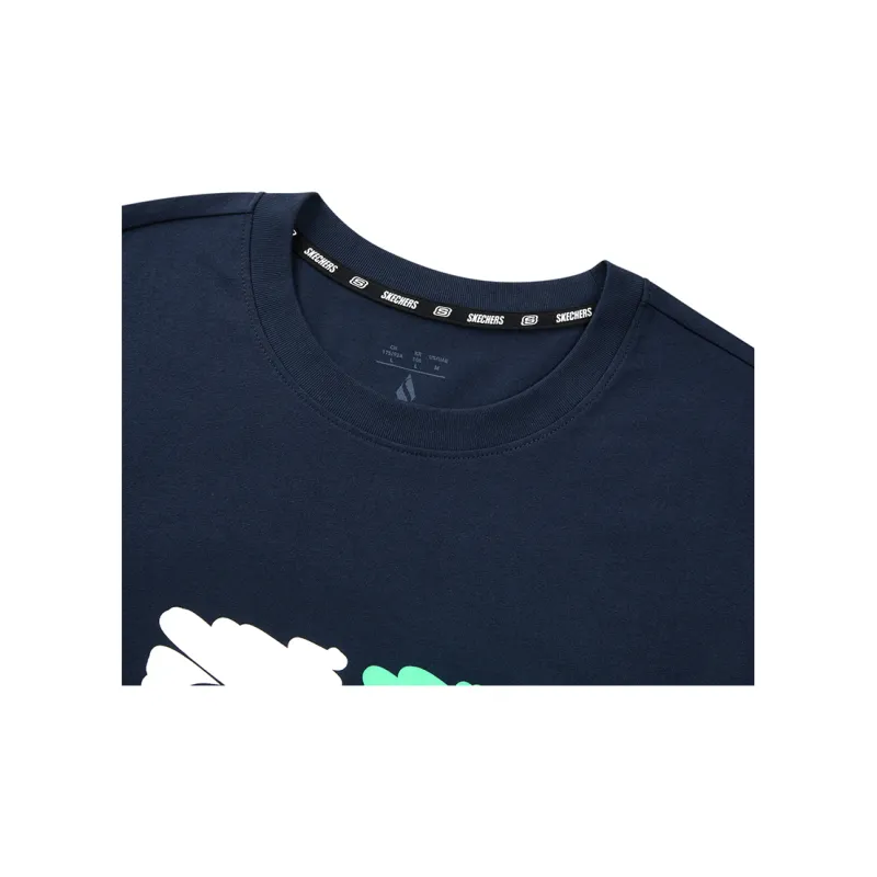 Skechers T Shirt Unisex Navy Blue-2