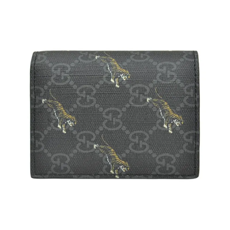 GUCCI Canvas Wallet Men's Black Gray-0