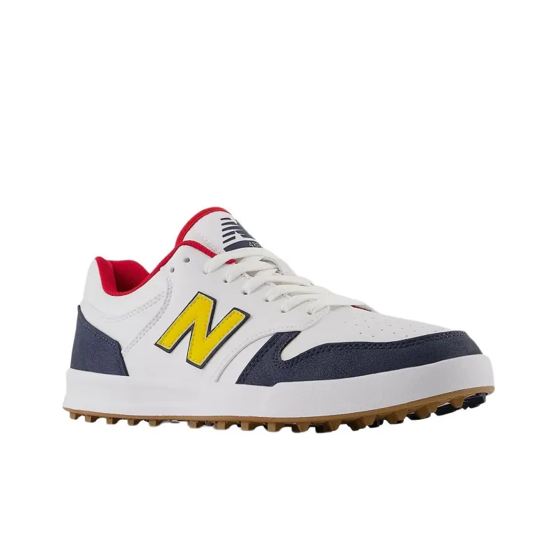 480 New Balance Spikeless Golf 'White Yellow Navy'-2