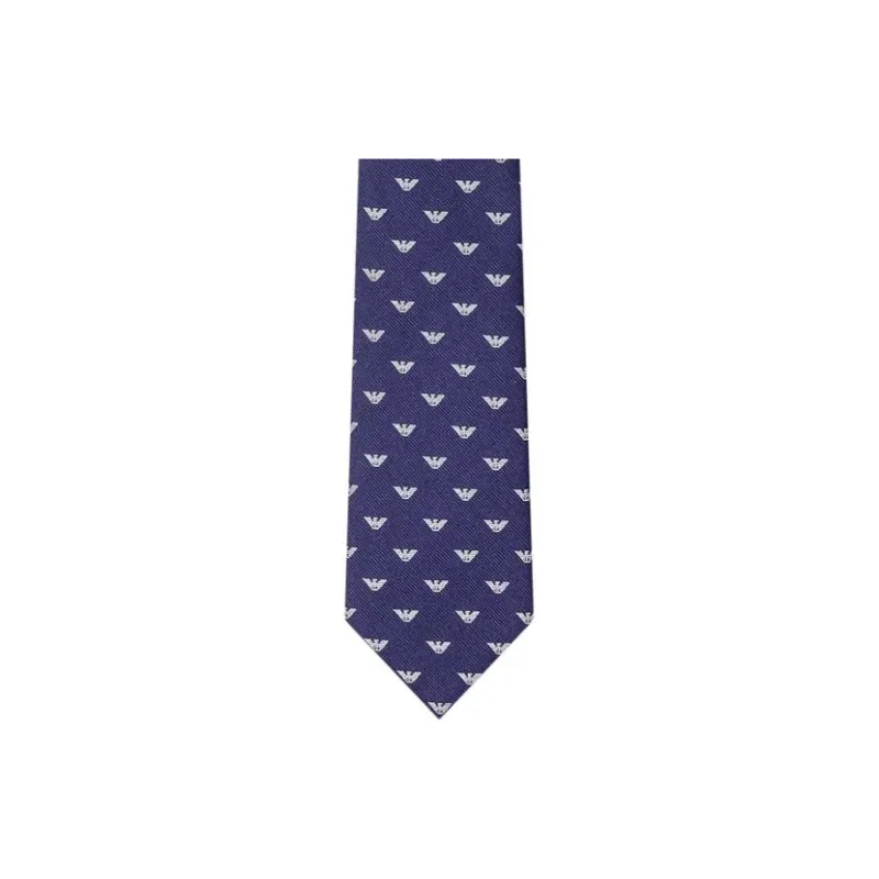 EMPORIO ARMANI Logo Jacquard Pointed Tip Tie-2