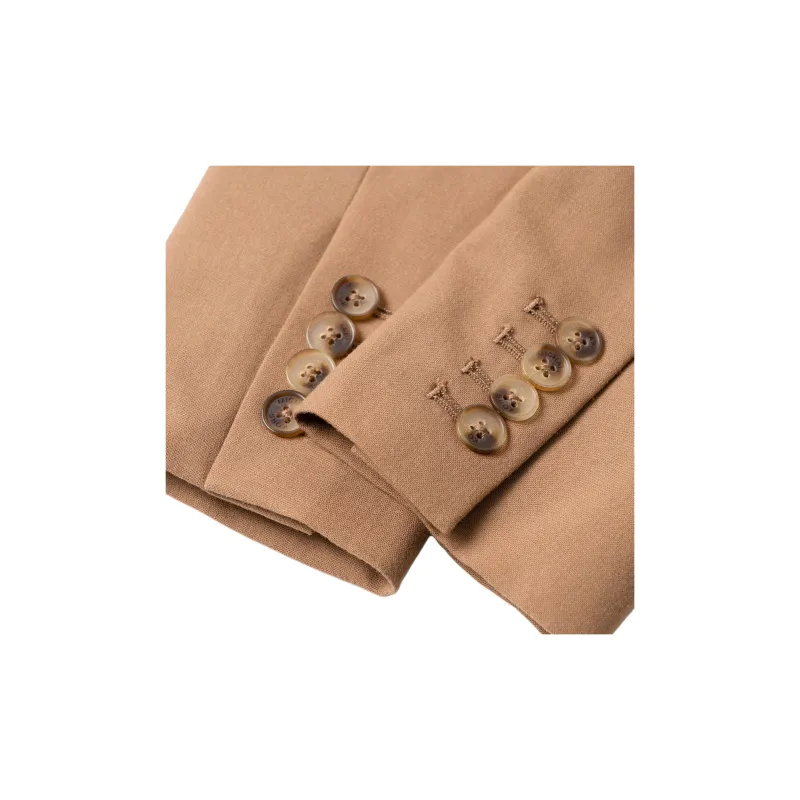 MICHAEL KORS Stretch Wool Blazer Business Suit Coat Women's Dark Camel-5