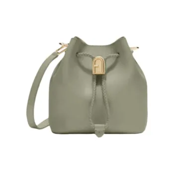 Furla Cow Leather Bucket Bags Shoulder Bags Mini Women's Green