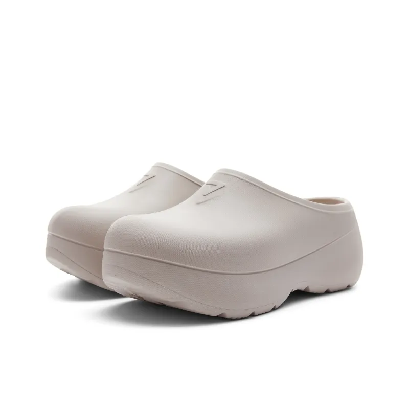 PEAK Taichi Chef Shoes Wrap toe Slippers Women's Beige Gray-2