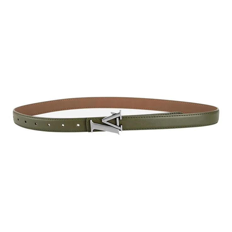 Lanza Cow Split Leather Belts Women's Width 2.3CM-5
