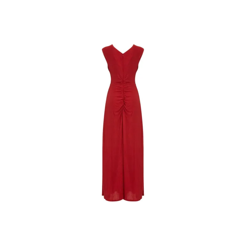 DVF Diane Von Furstenberg V Neck Sleeveless Maxi Dress-1