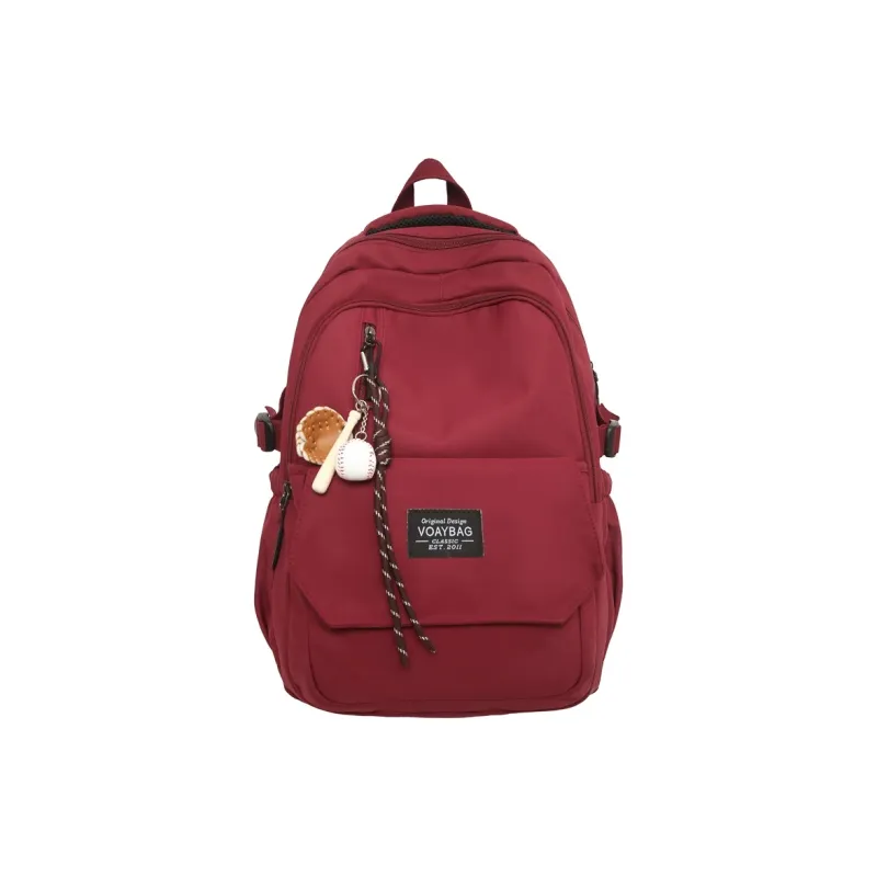 BUBM Nylon Backpack Unisex Black/White/Red/Blue/Khaki-12