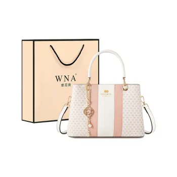 Vigno Synthetic Leather Tote Bag Shoulder Bag Crossbody Handbag Regular Women's Pink/Blue