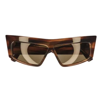 Phoebe Philo Acetate Irregular Shape Sunglasses Unisex Brown