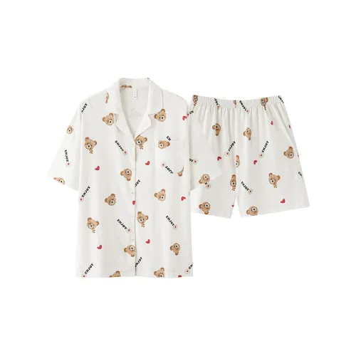 XIAFENYAN Pajama Set Women's Apricot