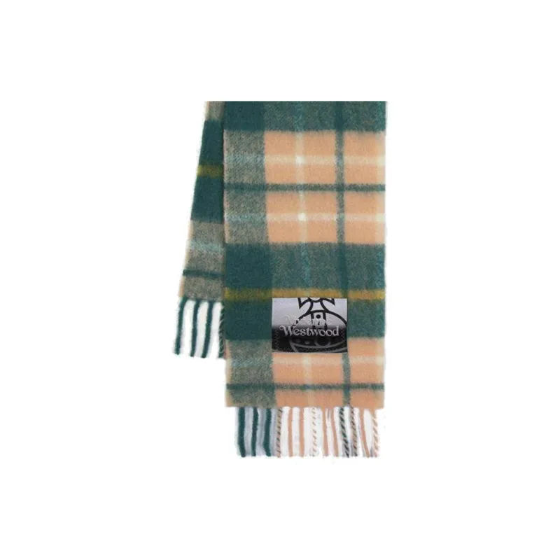 Vivienne Westwood Tartan Scarf Fringed Scarf-1