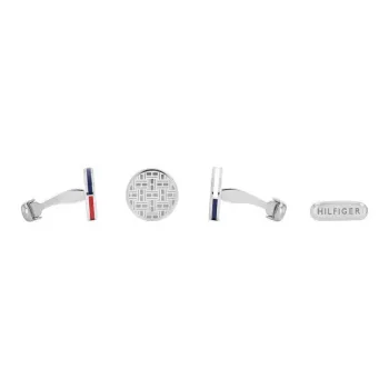 Tommy Hilfiger Stainless Steel Cufflinks Unisex Silver