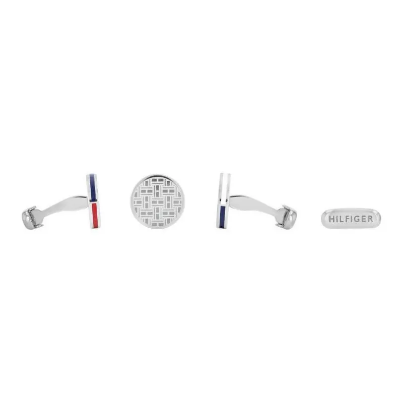 Tommy Hilfiger Stainless Steel Cufflinks Unisex Silver-0