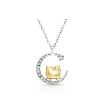 Sanrio S925 Silver, Princess On The Run, Collarbone Chain Necklace, Gift Box Set Women's