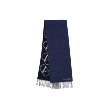 Valentino Cashmere Knit Scarves Women's Blue