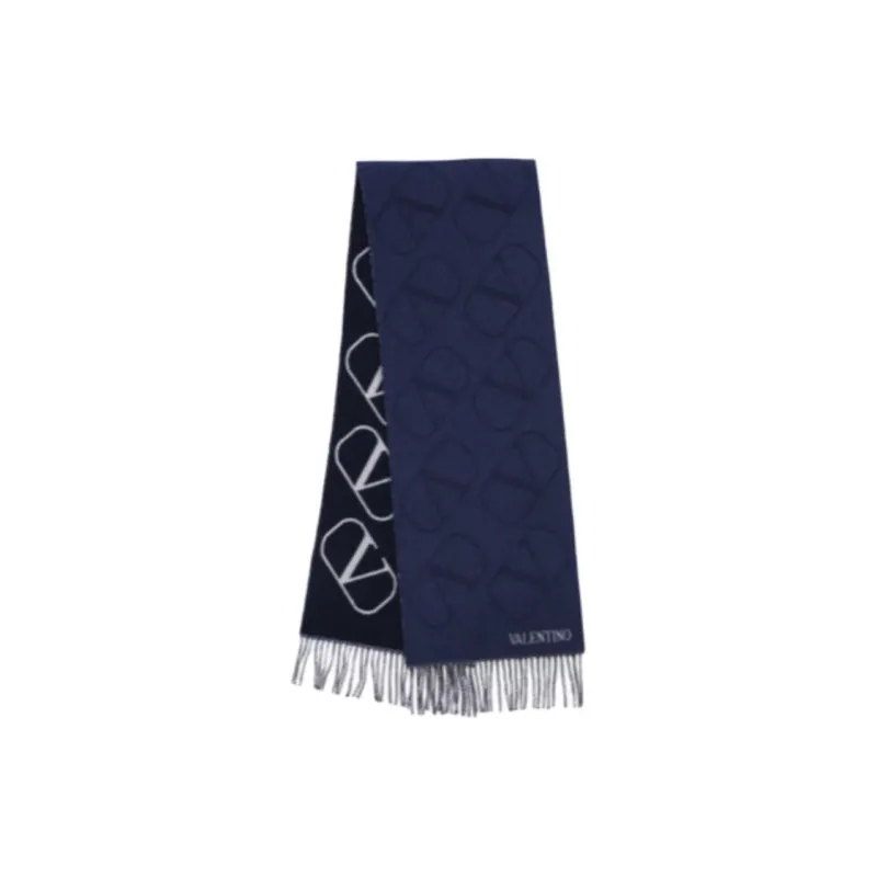 Valentino Cashmere Knit Scarves Women's Blue-0