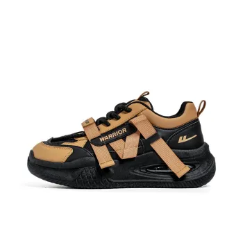 Warrior Cushioned Slip Resistant Abrasion Resistant Low Top Chunky Sneakers Men's Brown Black