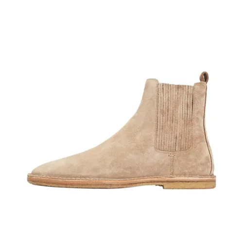 SAINT LAURENT Nino Short Chelsea Boots Men's Camel
