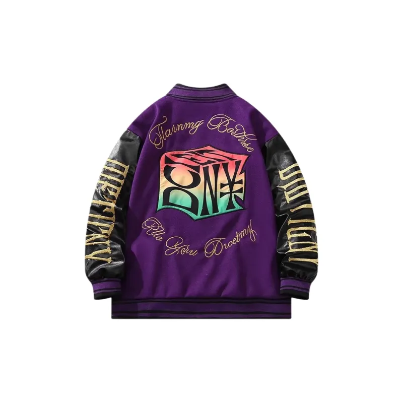 SUNSETMONENT Baseball Jacket Unisex Purple-1