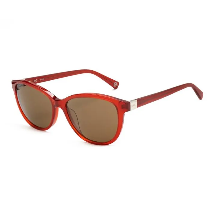 LOEWE Acetate Irregular Shape Sunglasses Women's Red-0