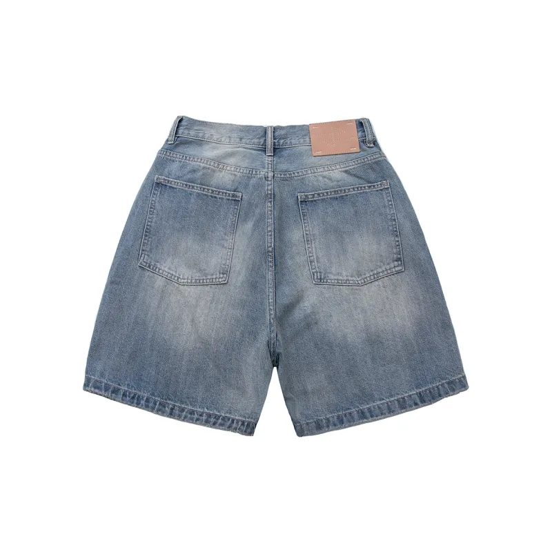 YUZHAOLIN Denim Shorts Unisex Blue-1