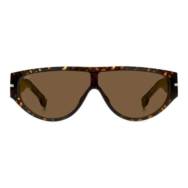 HUGO BOSS Acetate Irregular Shape Sunglasses Unisex Tortoiseshell-1