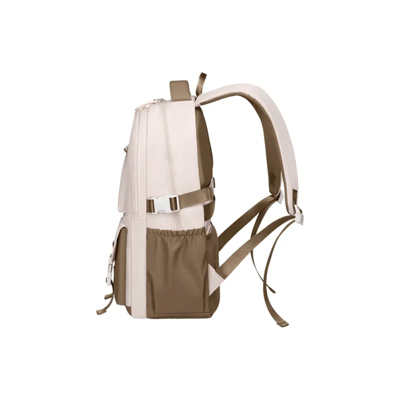 V.NINE Fabric Backpack Women's Milk Tea Apricot-4