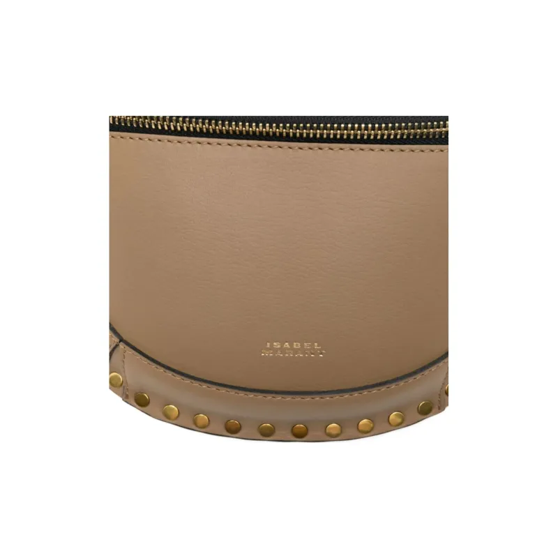 ISABEL MARANT Cow Leather Crossbody Bag, Shoulder Bag Women's Khaki-3