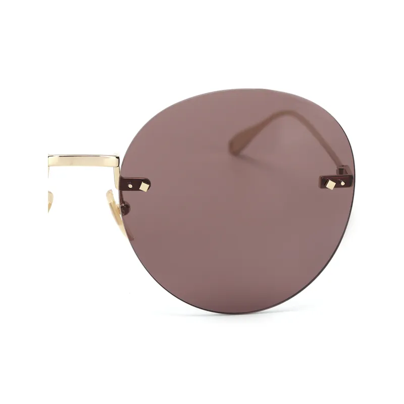 GUCCI Round Frame Logo Pendant Sunglasses-3