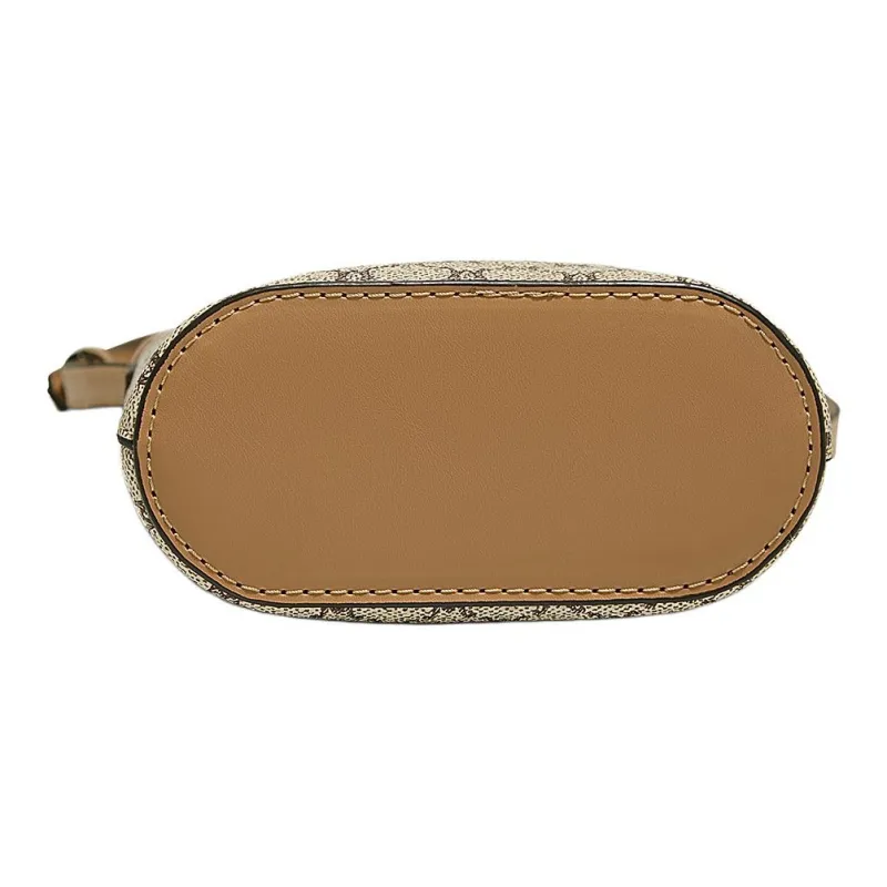 Old Man's Head Synthetic Leather Crossbody Bag Women's Gray/Coffee-5