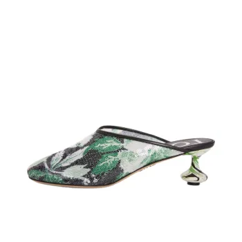 LOEWE Toy Closed Toe Slippers 4.5cm Women's Hibiscus Green