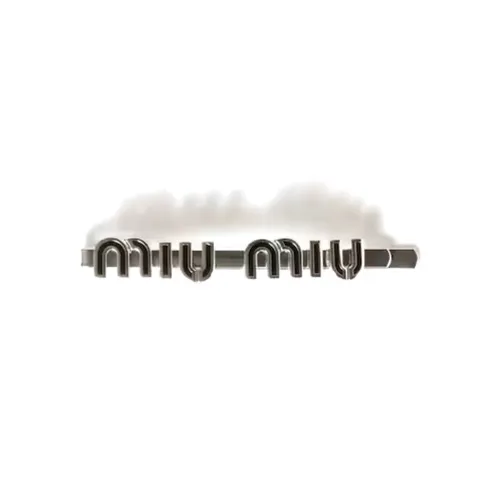 MIU MIU Metal, Enamel Hair Clips Women's Black