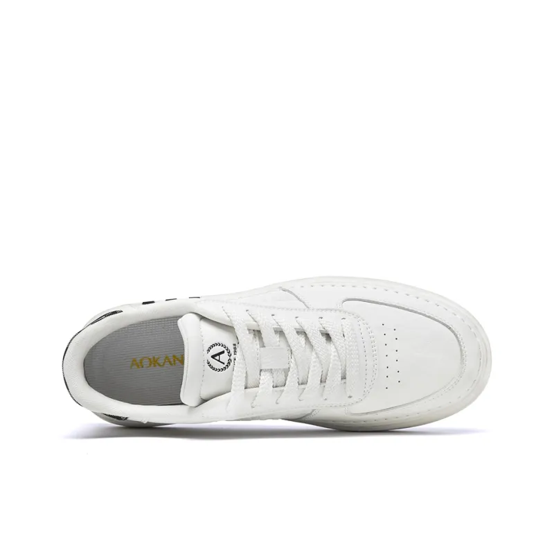 AOKANG Elegant Style Series Skateboard Shoes Men Low Top Khaki, Black-27