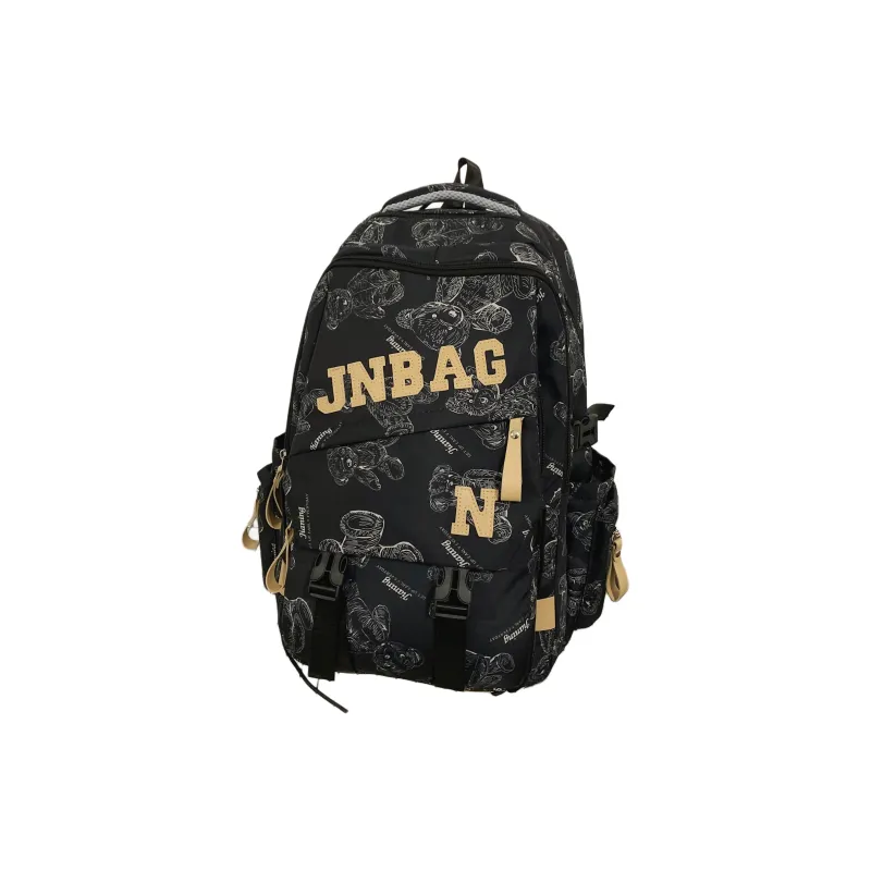 URBAN FOREST Nylon Backpack Regular Unisex White/Black/Burgundy/Green-4