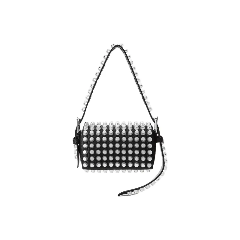 Alexander Wang Ricco Lambskin Handbag Shoulder Bag Small Size Women's Black-0