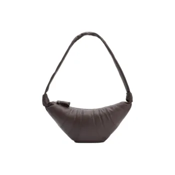 Lemaire Croissant Series Lambs Goat Horn Bag Shoulder Bag Medium Size Women's Honey Badger Brown
