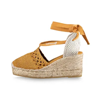 Espadrilles Valenciana Wedge Heel High Heels 7cm Women's Gold