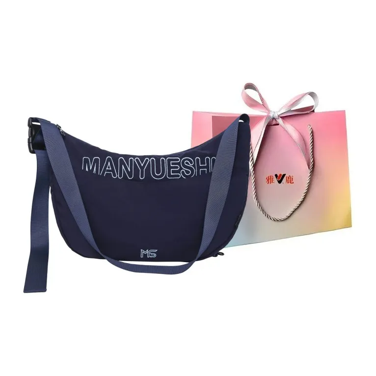 Yalu Nylon Dumpling Bag, Shoulder Bag, Crossbody Bag Women's Black/Gray/Blue-6