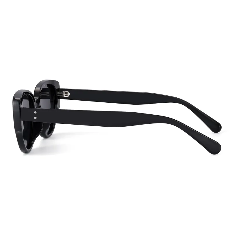 PULAIS Plate Frame TR/Memory Plastic Cat Eye Sunglasses Unisex-2