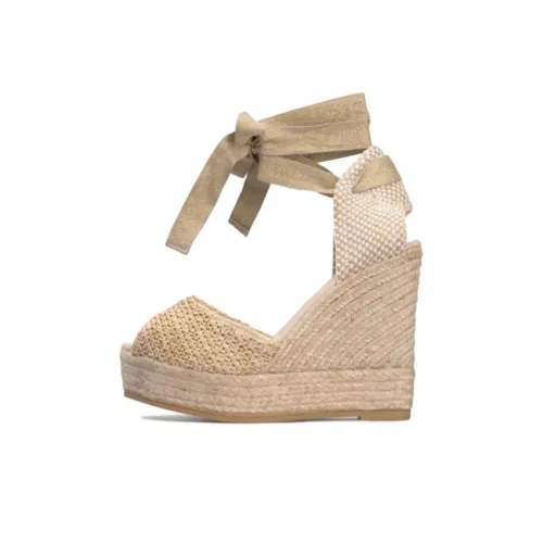 Espadrilles Sol One Strap Sandals 12cm Women's Beige