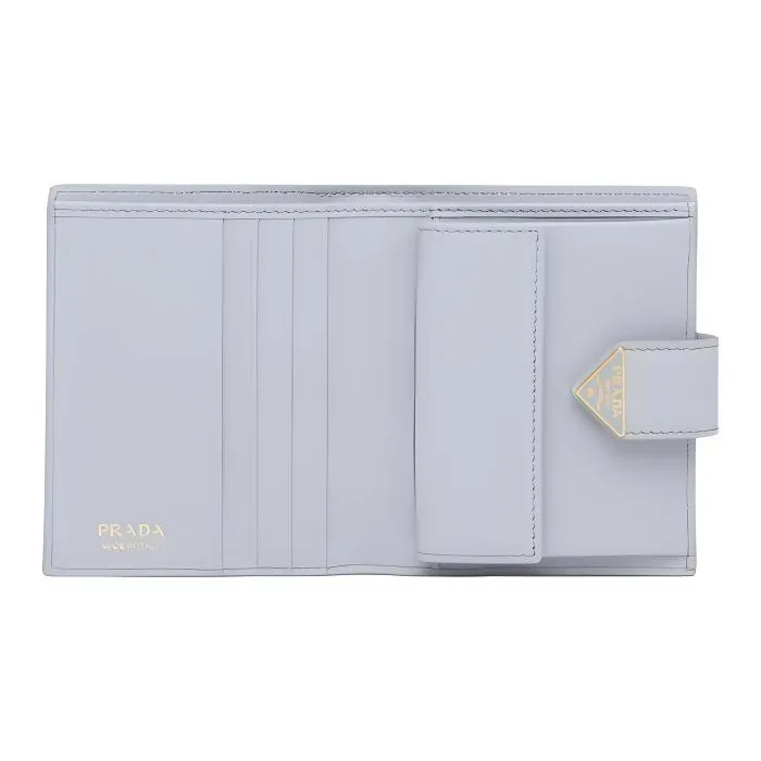 PRADA Saffiano Leather Wallet Women's Blue-3