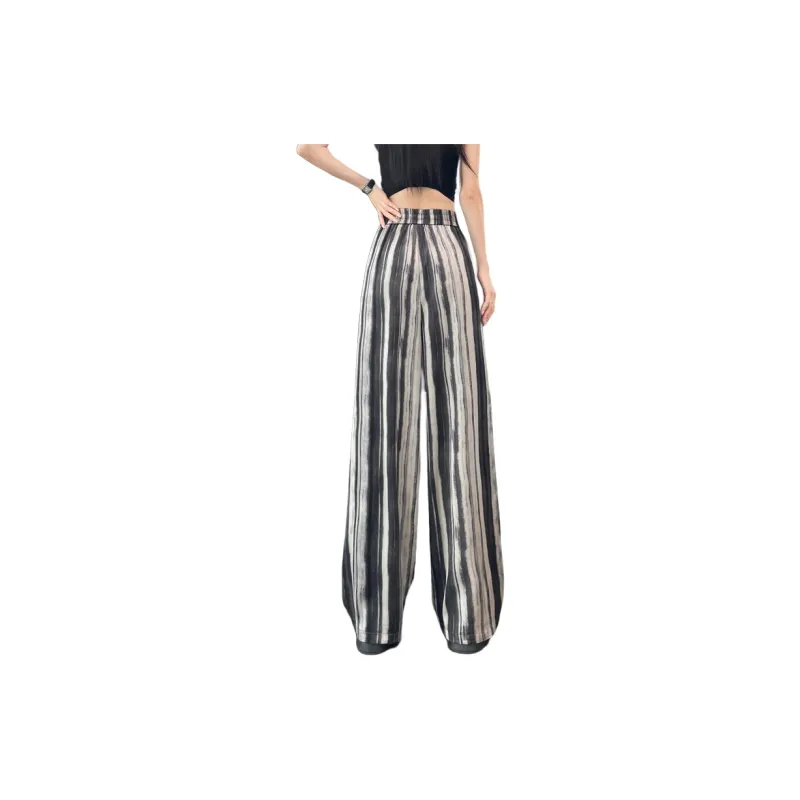 SITOL Casual Pants Women's Black White-1