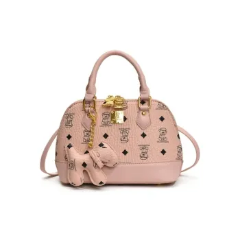 TTaG．baG PU One Shoulder Handbags Women's Ecru/Brown/Pink