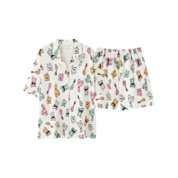 XIAFENYAN Pajama Set Women's Apricot