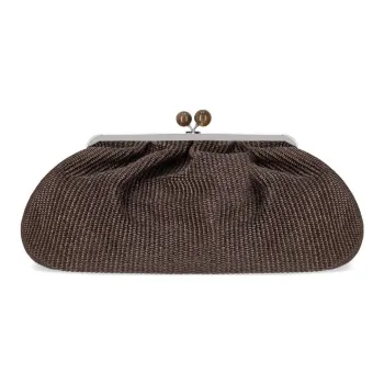 WEEKEND MaxMara Cotton Clutch Tubas Women's Dark Brown